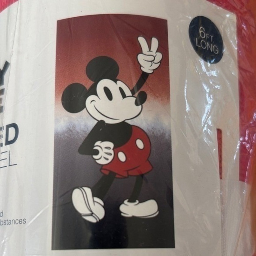 Disney Mickey Mouse Beach Towel America July 4th Summer Oversized 36" x 72" NEW - Picture 3 of 13